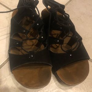 Black summer sandals